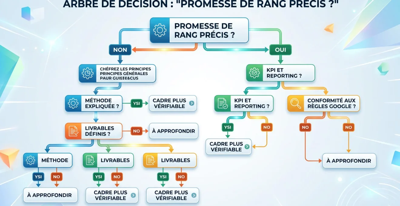 Arbre de décision pour vérifier une promesse SEO de première position